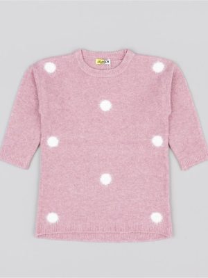 Dress knit pastel pink