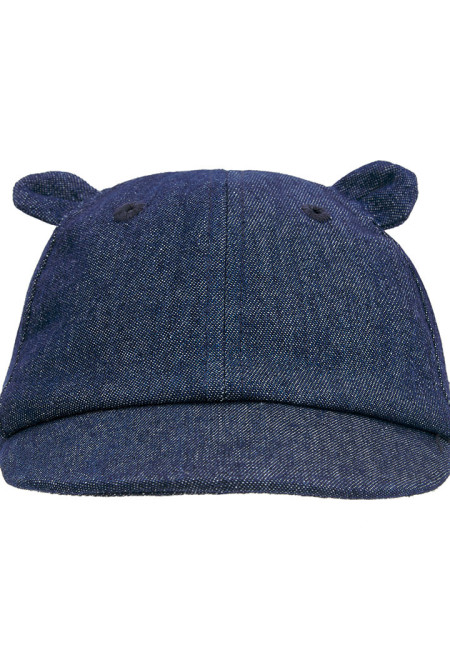 Gorra de tejido con orejas azul