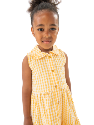 vestido amarillo cuadro vivhy boboli