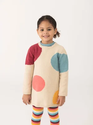 Vestido tricotosa topos