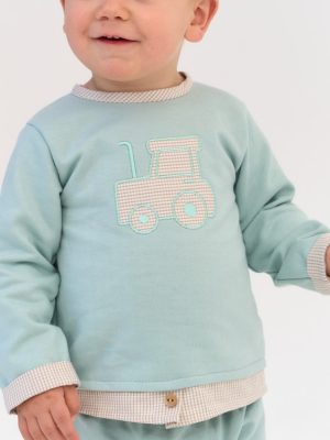Sudadera y bombacho mint trenecito