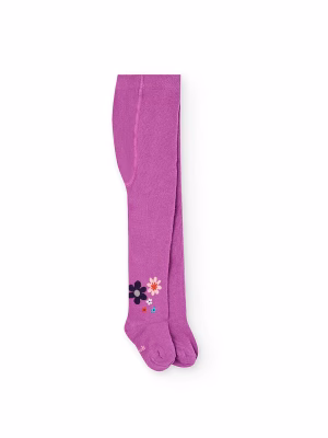 Leotardo morado flores