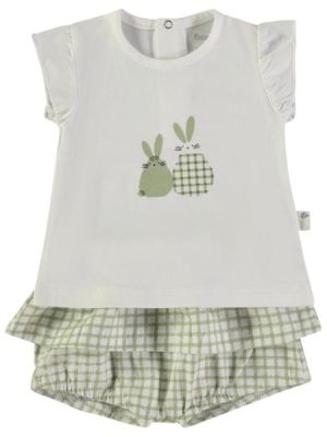 Conjunto falda pantalón conejitos