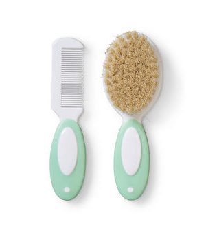 Set de Cepillo y peine con cerdas naturales menta
