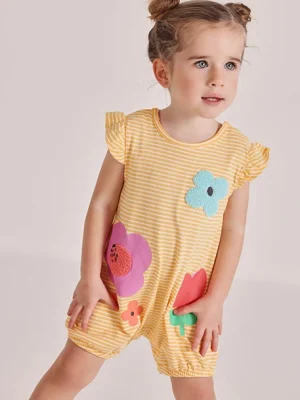 Pelele flores amarillo