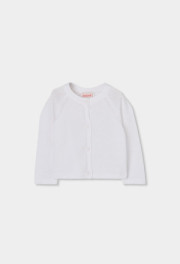Chaqueta bebé de punto blanco