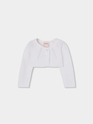 Chaqueta bebé niña algodón blanco