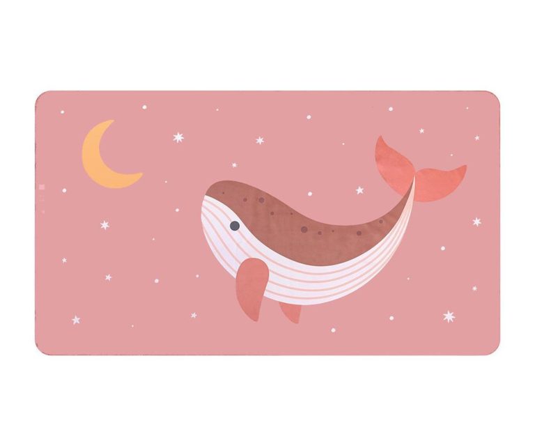 Toalla Playa Microfibra Whale Pink