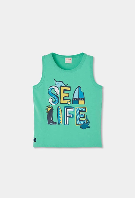 Camiseta sin mangas verde Sea
