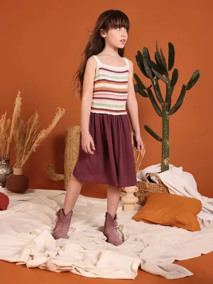 Vestido tricotosa combinado