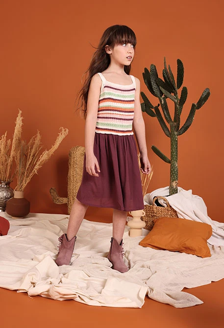 Vestido tricotosa combinado
